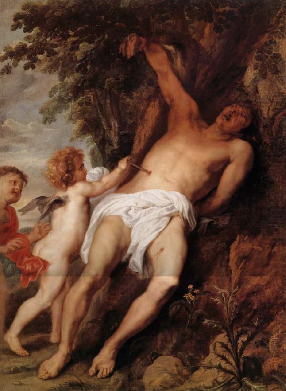 Anthony Van Dyck Saint Sebastien secouru par les anges china oil painting image